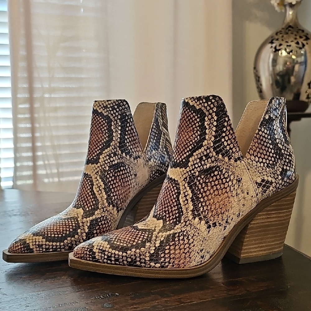 Snakeskin Ankle Boots